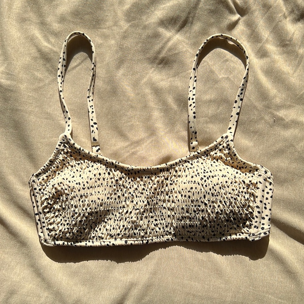 Smocked bikini top